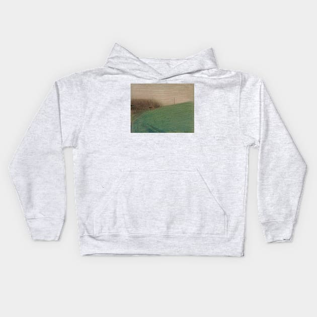 The Meadow by Georges-Pierre Seurat Kids Hoodie by Classic Art Stall